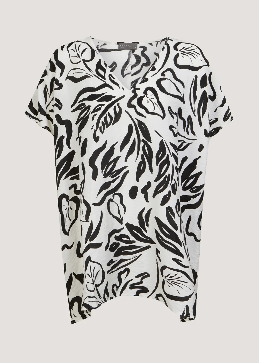 Papaya Curve Black & White Kaftan Top - Size 18 Image 5