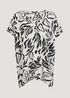 Papaya Curve Black & White Kaftan Top - Size 18 Image 5