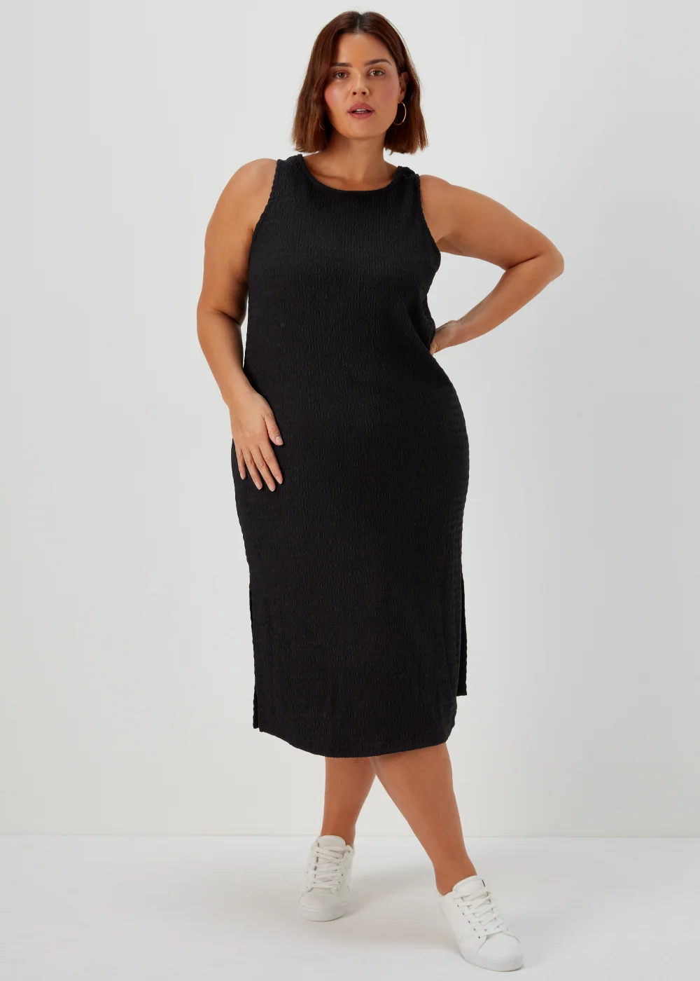 Papaya Curve Black Fitted Dress - 18 Image 1