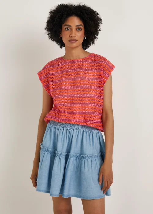 Mid Wash Ruffle Skirt - Size 8 Image 1