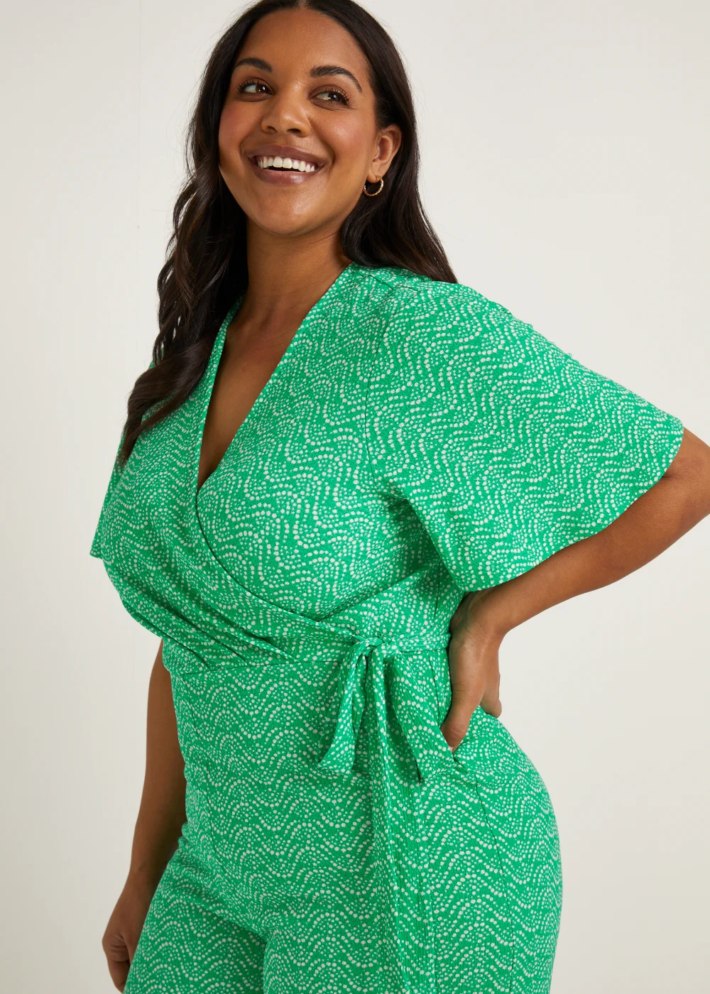 Papaya Curve Green Print Jumpsuit - 18 Image 3