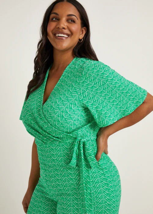 Papaya Curve Green Print Jumpsuit - 18 Image 3