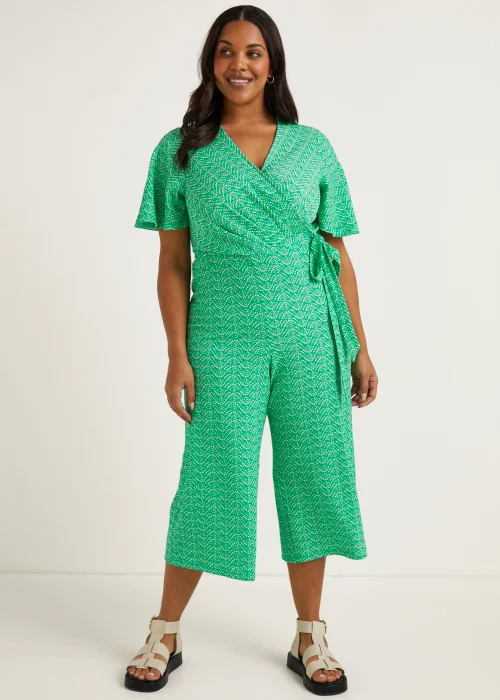 Papaya Curve Green Print Jumpsuit - 18 Image 1
