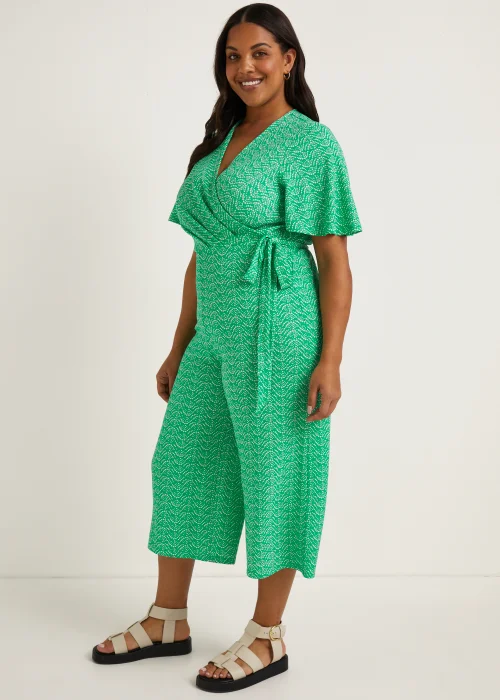 Papaya Curve Green Print Jumpsuit - 18 Image 4