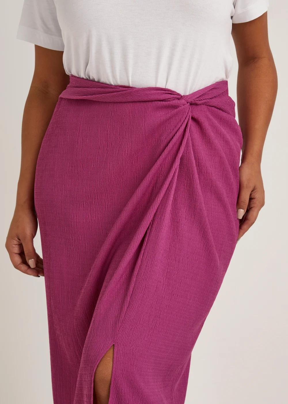 Papaya Curve Pink Wrap Skirt - Size 18 Image 3