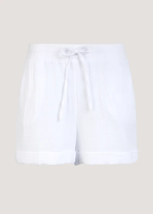 White Double Cloth Co-Ord Shorts - 8 Image 5