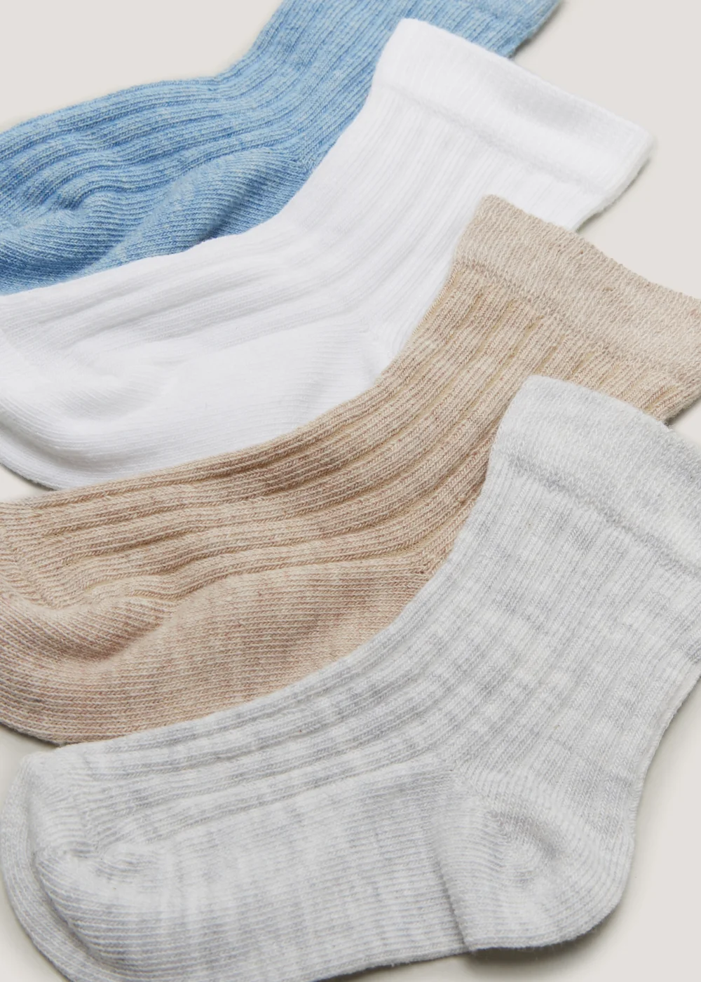 4 Pack Tonal Baby Socks (Newborn-12mths) - 0-3 months Image 2