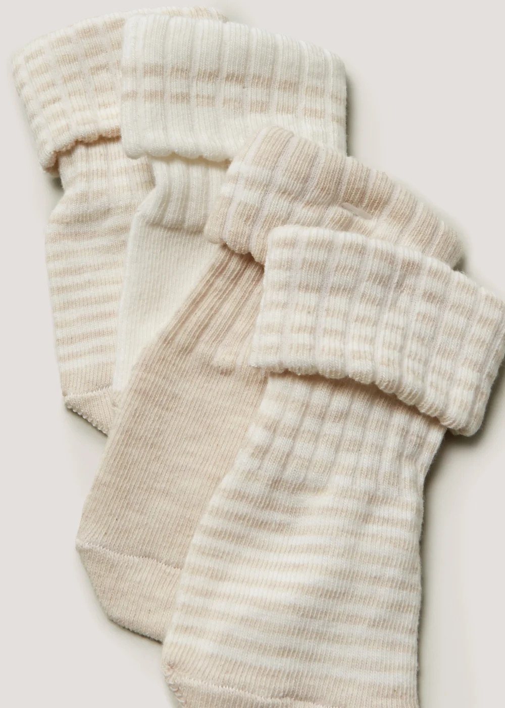 4 Pack Tonal Baby Socks (Newborn-12mths) - 0-3 months Image 2