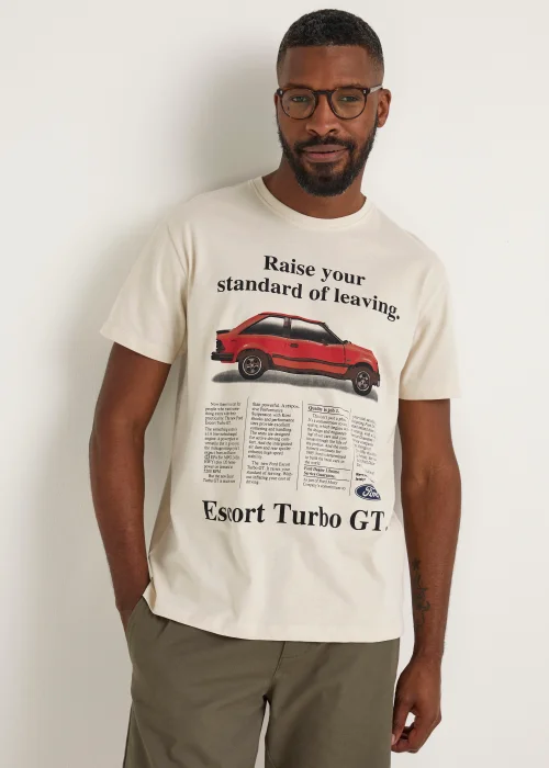 Ecru Ford Escort T-Shirt - S Image 3