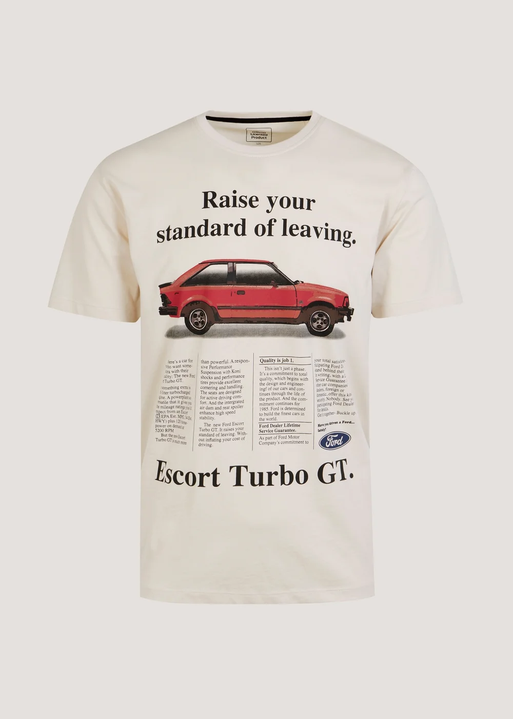 Ecru Ford Escort T-Shirt - S Image 5