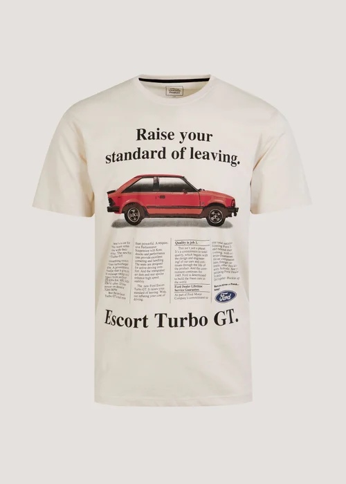 Ecru Ford Escort T-Shirt - S Image 5