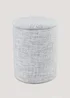 Grey Linen Storage Pouffe (45cm x 43cm x 40cm) Image 1