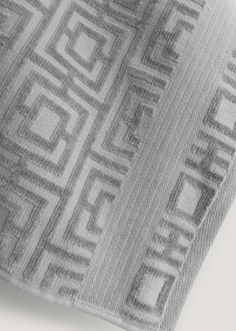 Grey Key Velour Towels (450gsm) - Hand Towel Image 2