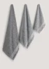 Grey Key Velour Towels (450gsm) - Hand Towel Image 1