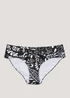 Black Leaf Print Bikini Bottoms - Size 8 Image 4