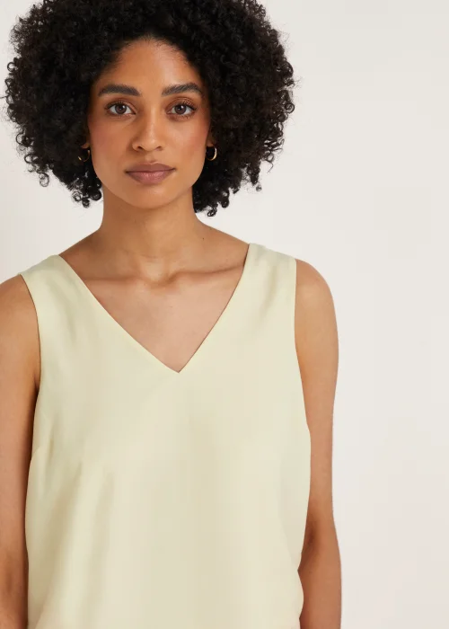 Et Vous Beige Satin Vest Top - Size 8 Image 1