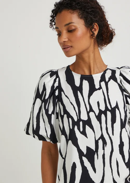 Et Vous Black Animal Print Midi Dress - 8 Image 3