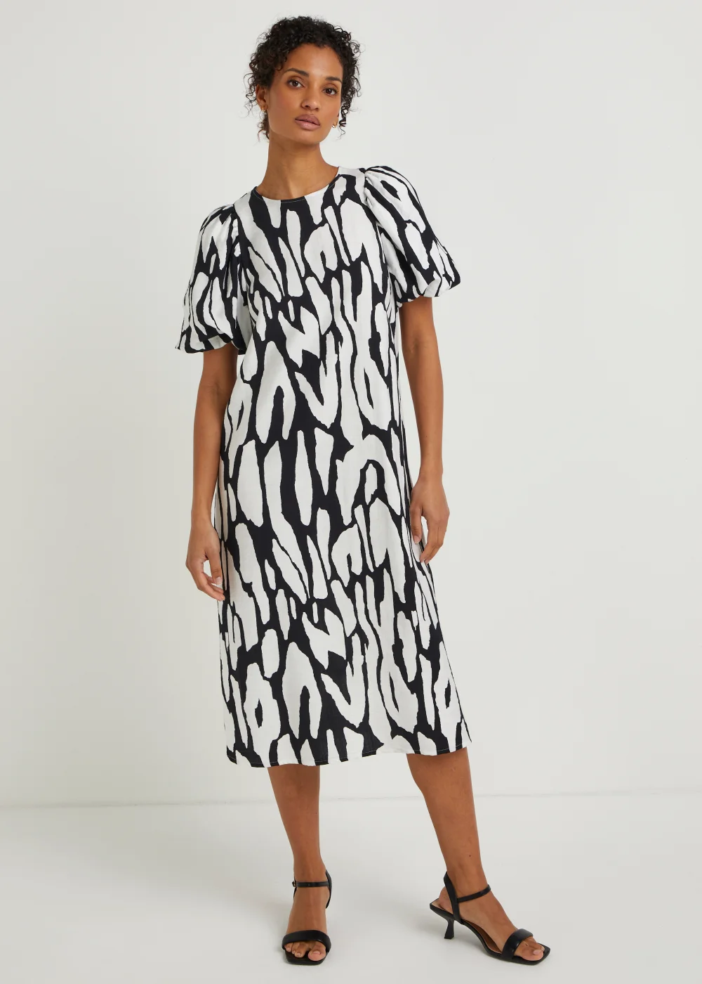 Et Vous Black Animal Print Midi Dress - 8 Image 1