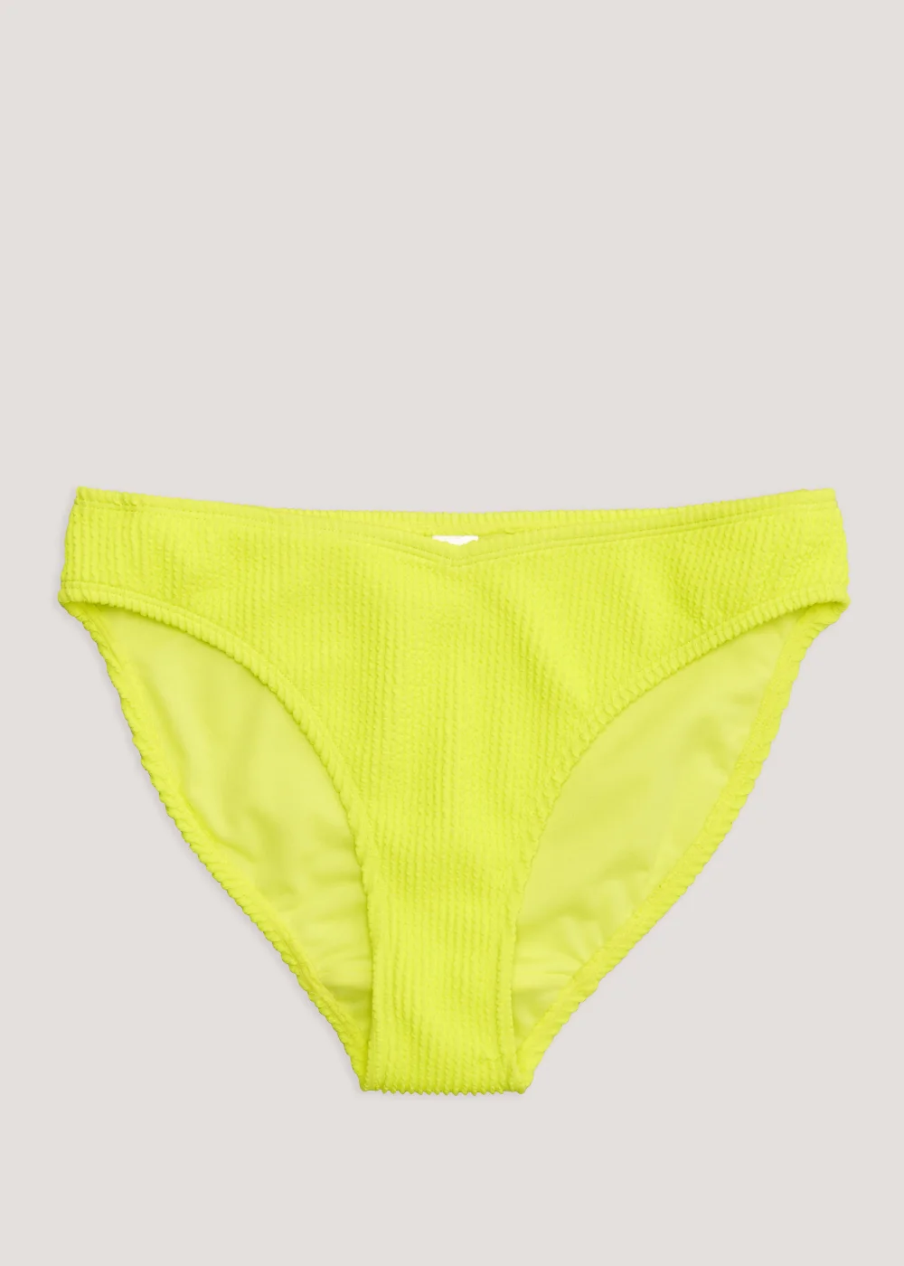 Yellow Crinkle V-Front Bikini Bottoms - Size 6 Image 4