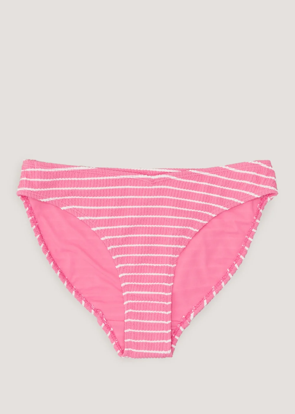 Pink Stripe Crinkle Bikini Bottoms - 6 Image 4