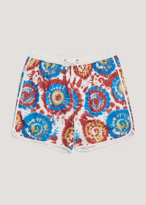 Red Tie Dye Swim Shorts - S Image 4