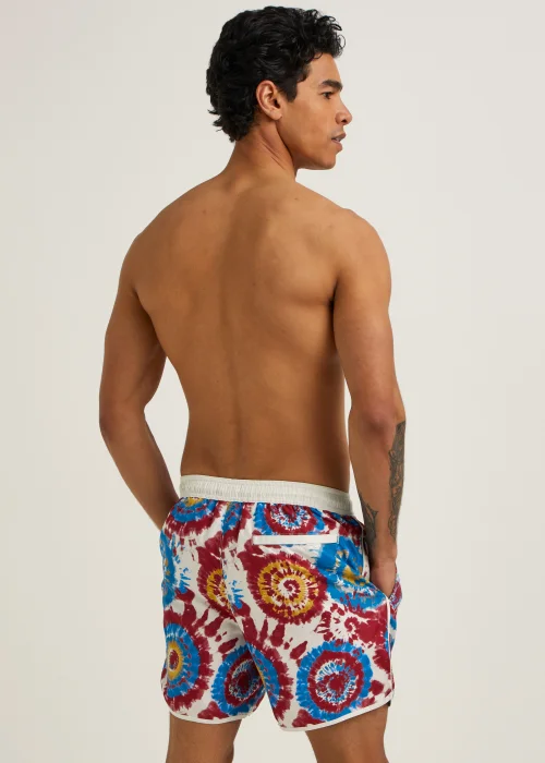 Red Tie Dye Swim Shorts - S Image 2