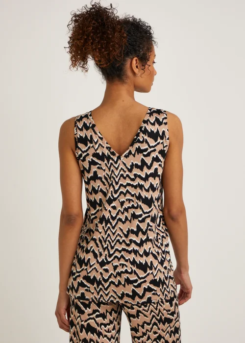 Papaya Petite Animal Print V-Neck Co-Ord Vest Top - Size 6 Image 2