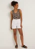 Papaya Petite Animal Print V-Neck Co-Ord Vest Top - Size 6 Image 4