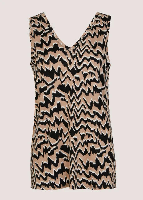 Papaya Petite Animal Print V-Neck Co-Ord Vest Top - Size 6 Image 5