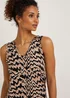 Papaya Petite Animal Print V-Neck Co-Ord Vest Top - Size 6 Image 3