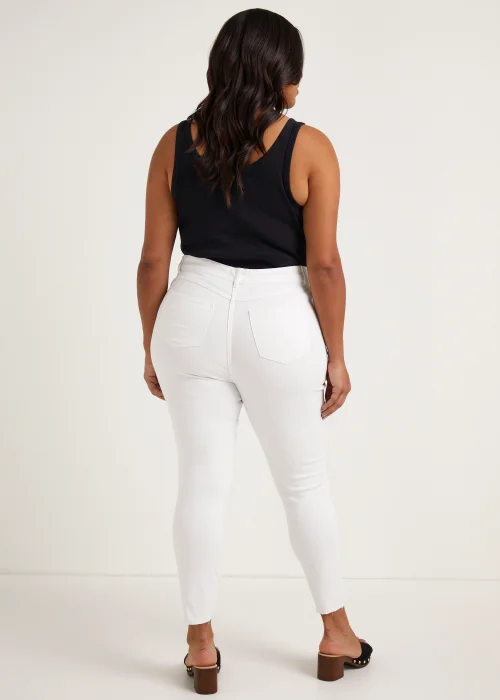 Papaya Curve White Ankle Grazer Jeans - Size 18 Image 2