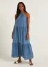 Mid Wash Tiered Maxi Dress - 8 Image 1