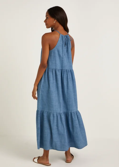 Mid Wash Tiered Maxi Dress - 8 Image 2