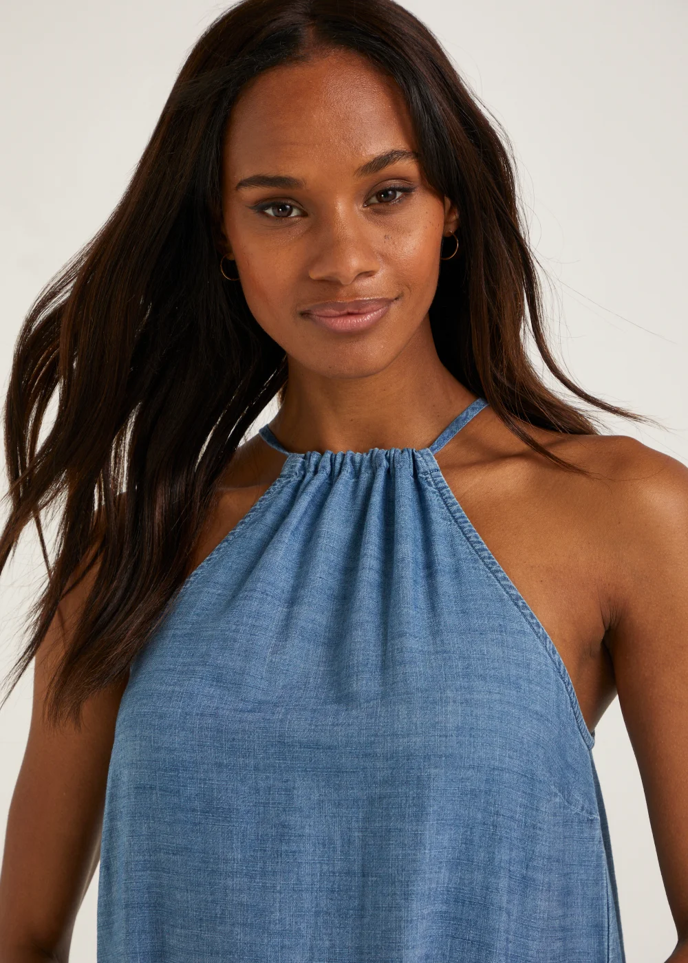 Mid Wash Tiered Maxi Dress - 8 Image 3