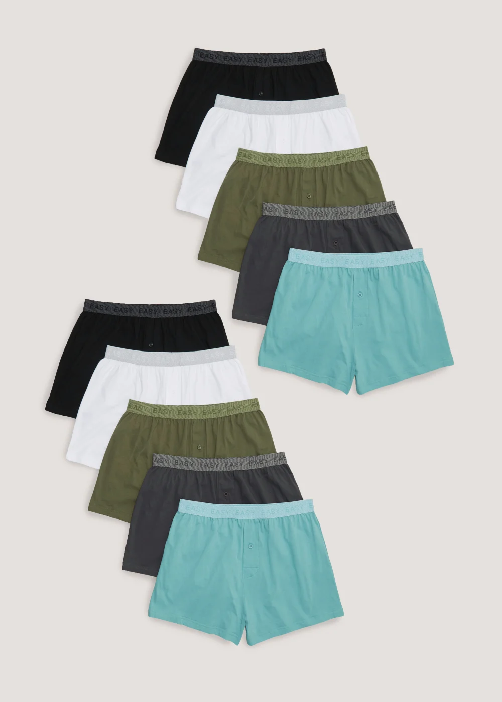 10 Pack Khaki Loose Fit Boxers - XS Image 1