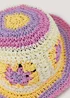 Girls Pastel Crochet Sun Hat (3-6yrs) - Age 3 - 6 Years Image 2