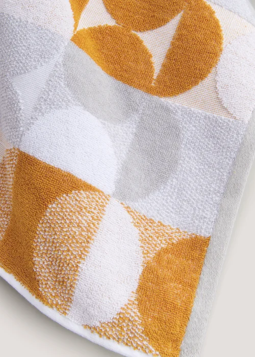 Yellow Geo Jacquard Towels - Hand Towel Image 2