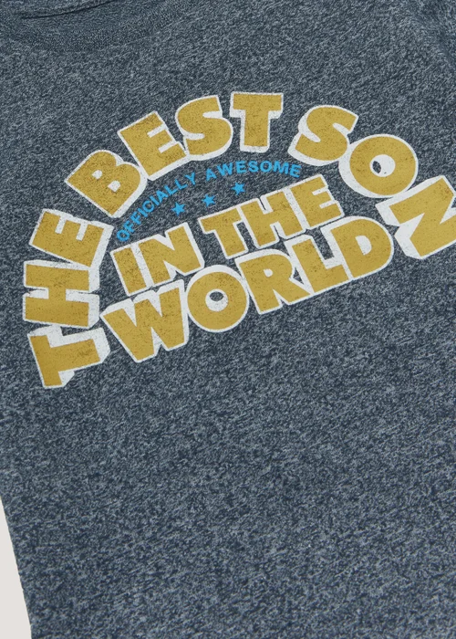 Boys Mini Me Navy The Best Son T-Shirt (9mths-6yrs) - Age 9 - 12 Months Image 2