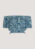 Blue Damask Bardot Co-Ord Crop Top - Size 8 Image 5