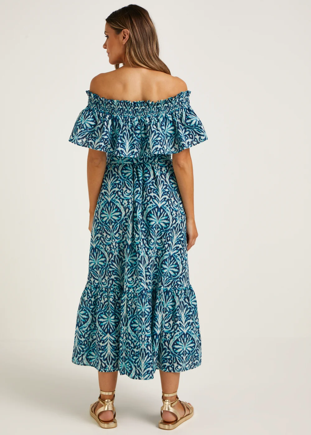 Blue Print Bardot Midaxi Dress - Size 8 Image 2