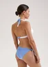 Blue & White Colour Block Bikini Top - 32B Image 2