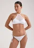 White Crochet Halter Bikini Top - Size 6 Image 3