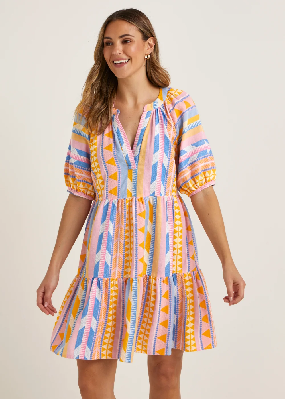 Multicoloured Jacquard Mini Dress - 8 Image 1