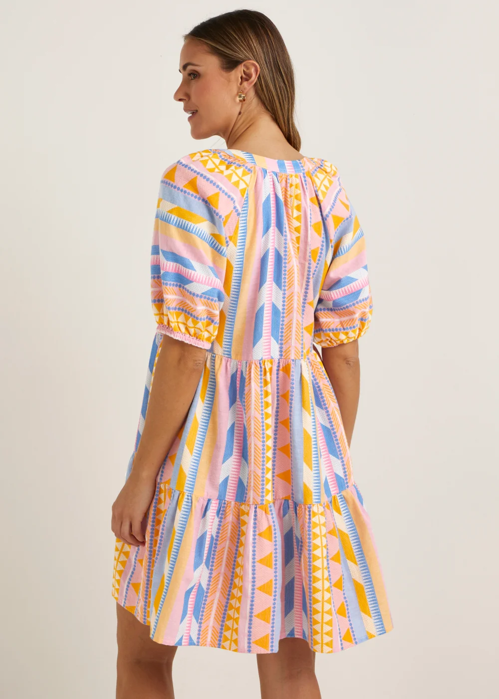 Multicoloured Jacquard Mini Dress - 8 Image 2