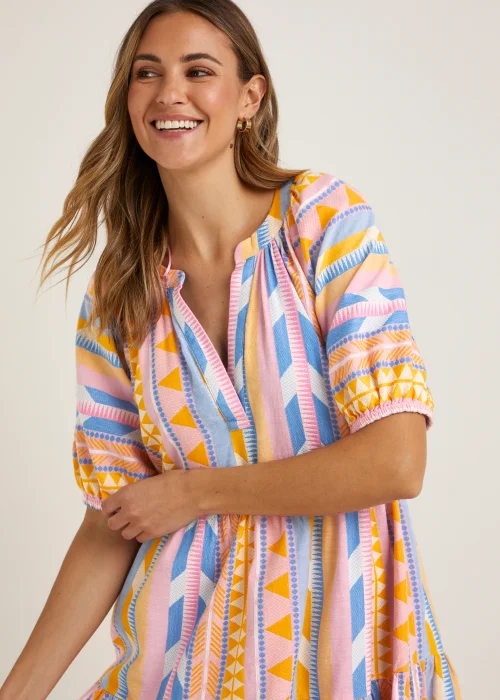 Multicoloured Jacquard Mini Dress - 8 Image 3