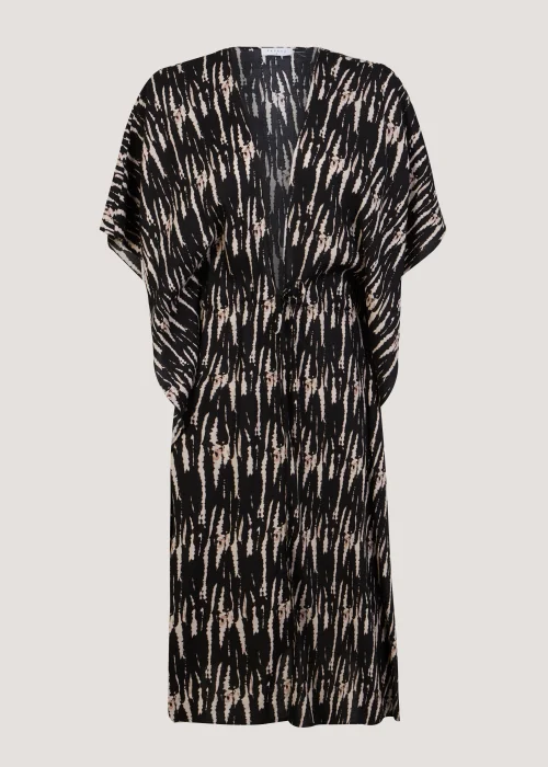 Black Tie Dye Longline Kimono - Small Image 5