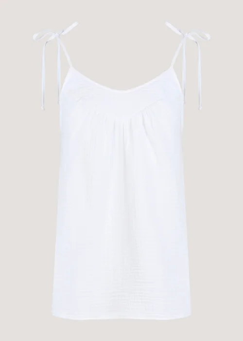 White Double Cloth Co-Ord Cami Top - 8 Image 5