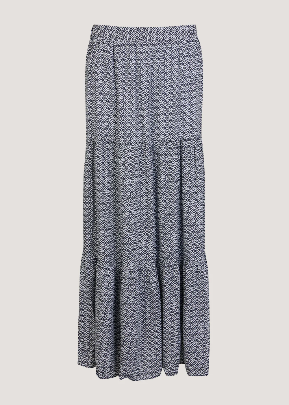 White Palm Print Maxi Co-Ord Skirt - Size 8 Image 5