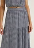 White Palm Print Maxi Co-Ord Skirt - Size 8 Image 3