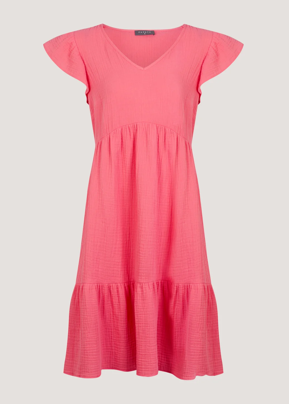 Pink Double Cloth Mini Dress - 8 Image 5